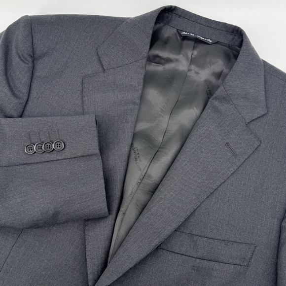 Ermenegildo Zegna 40R Sport Coat Saks Fifth Avenue Wool Gray Blazer Suit Jacket‎